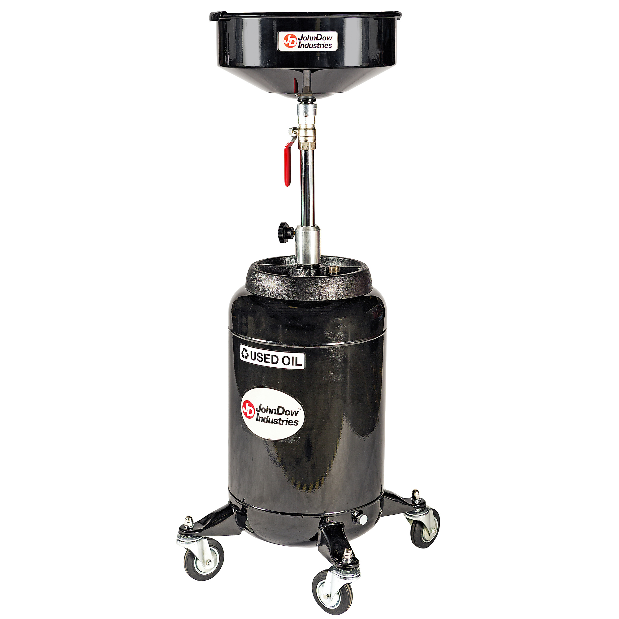 JohnDow Industries Portable Oil Drain, 16-Gal., 16in. Funnel Dia., Model# JDI-16DC-E